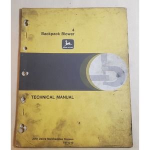 John Deere TM-1210 Technical Manual for Model 4 Backpack Blower